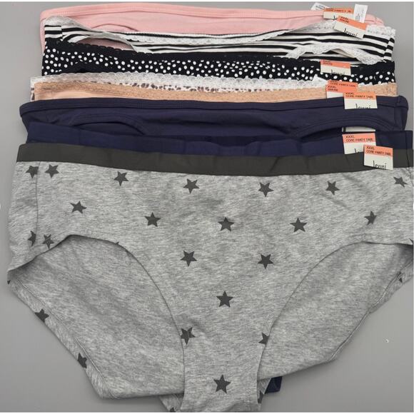 Jenni Intimates Hipster Brief Underwear Panties Size XXXL 3XL 8 Pairs Multicolor - Picture 1 of 5